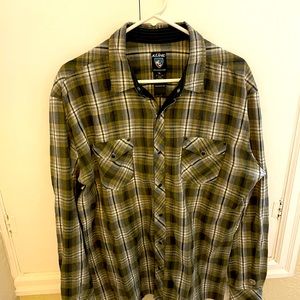 Kuhl light plaid button up shirt